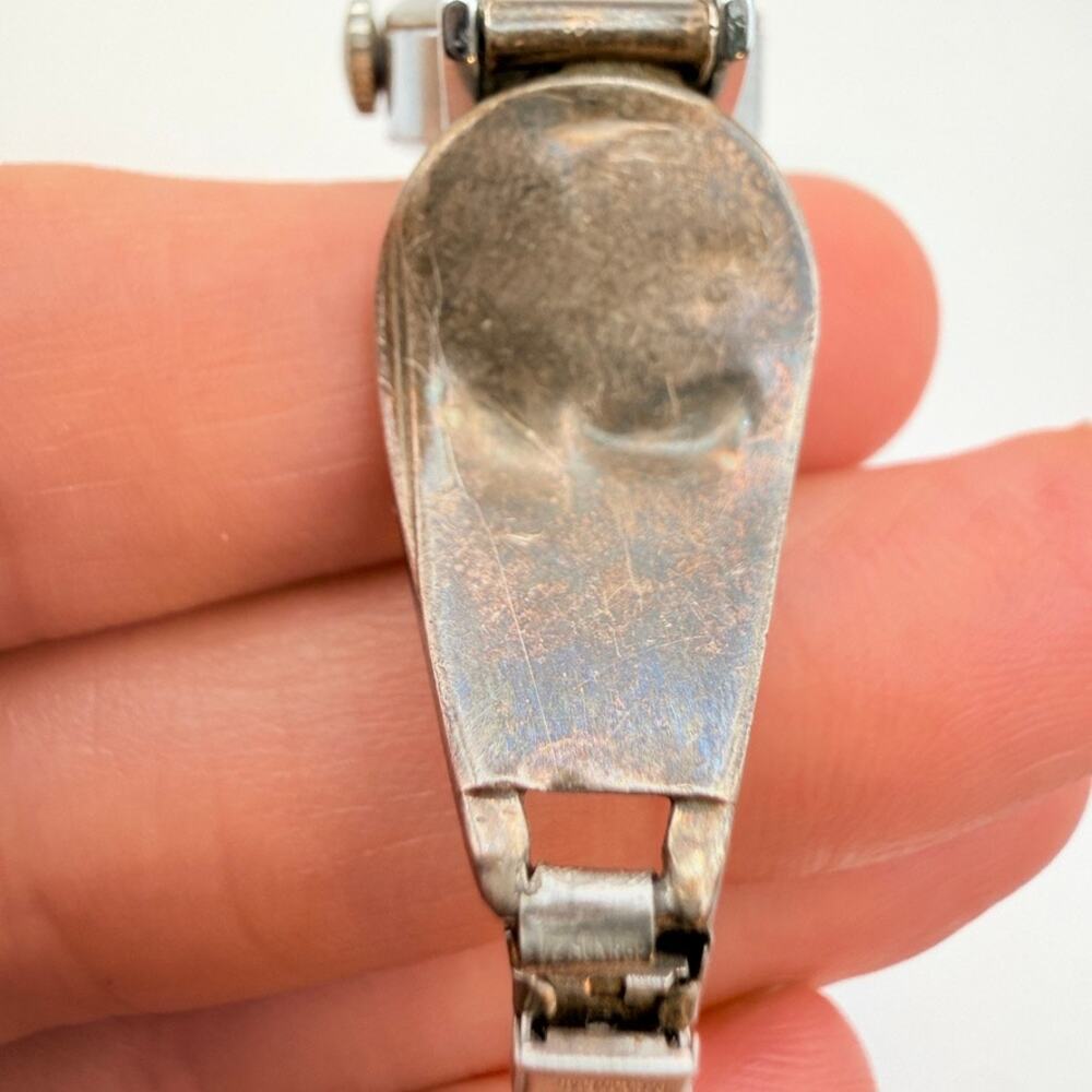 Vtg Old Pawn Sterling Silver Navajo Blue Green Turquoise Watch Band With Timex - Picture 8 of 10